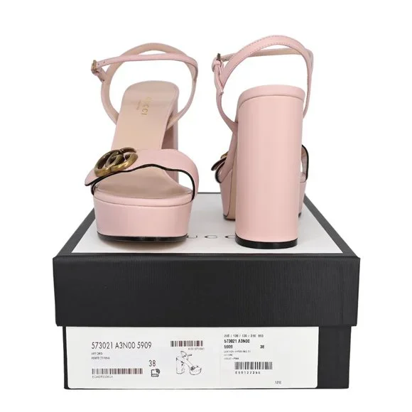 Gucci Women's 573021 GG Marmont Leather Platform Sandal - Picture 6 of 16